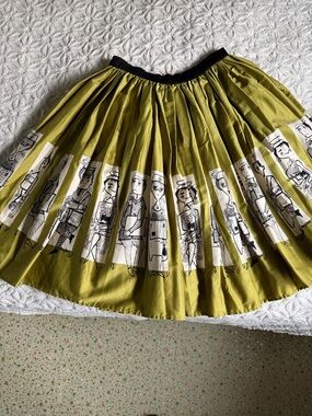 Pinup Girl Clothing Mary Blair Commuter Skirt XL